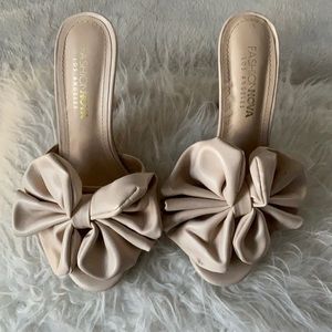 Big bow Slide on heels